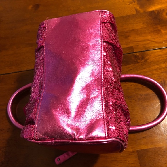 Sac à Dos Mini Justice Pour Fille, Paillettes, Rose Métallisé, Neuf
